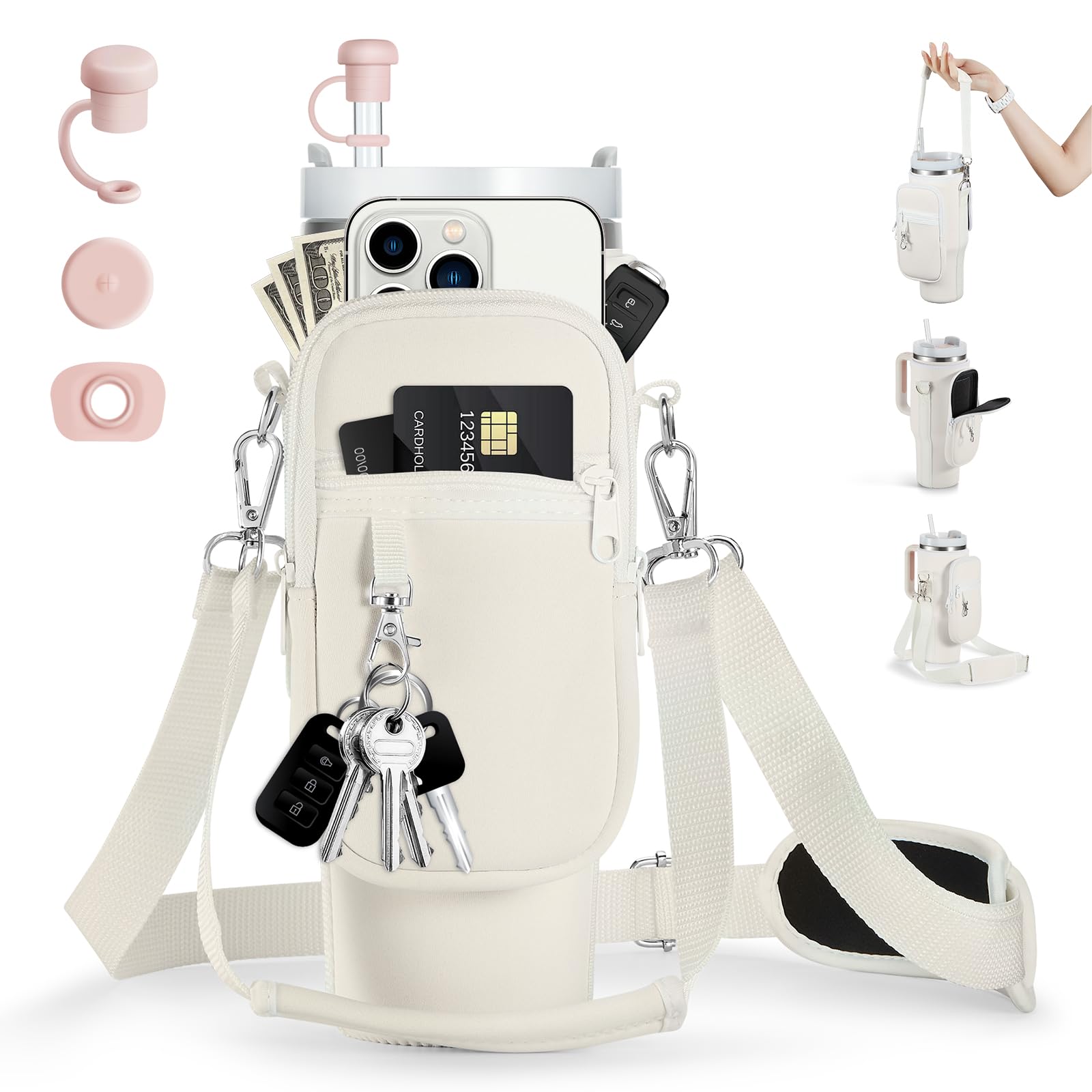 Yeti Tumbler Neoprene Stanley Cup Carrier Bottle Holder With