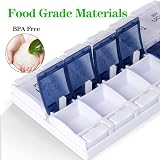 CSTDE Weekly Pill Box Organiser Large 7 Day 2x Daily Push Button view 6