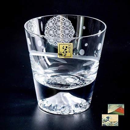 Amazon 田島硝子 特別企画 限定プレミアムグラス 灯 あかり 富士山グラス 切子 おみやげグランプリ観光庁長官賞 受賞商品 江戸硝子 切子 富士山 富士 ウイスキーグラス ロックグラス 日本酒 外国 海外 お土産 お祝い ギフト プレゼント 人気 Made In Japan お土産