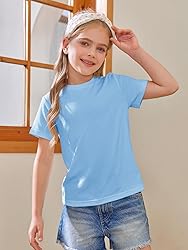 Girls Short Sleeve T Shirts Kids Summer Tops