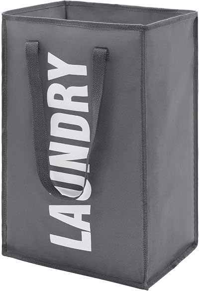 Maxsilan 50L Laundry Basket with Extended Handle Dark Grey 600D Oxford