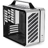 Mechanic Master C28 Compact MATX Portable Gaming Case Silver | Supports 240mm liquid cooler, 44mm RAM, SFX/L PSU, air coolers w/14cm ATX PSU, compact MATX chassis for desktop/carry.
