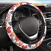 Valentine's Day 15 Inch Universal Steering Wheel Covers, Anti Slip Sweat Absorption Elasticity Car Accessories Steering Wheel Protector,Applicable to All Cars