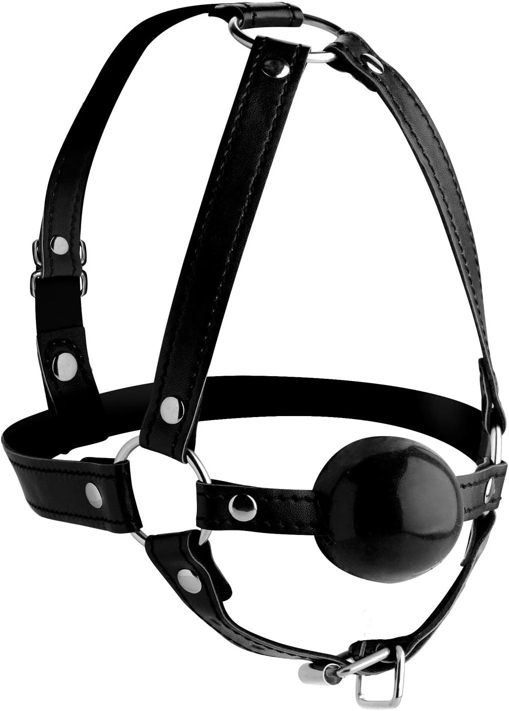Strict Head Harness with Ball Gag, Black - Image 4