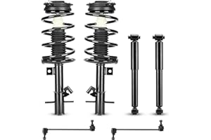 ILONPA Front Struts & Rear Shock Absorbers Assembly + Front Sway Bar End Links for 2007 2008 2009 2010 2011 2012 Nissan Sentra Base/S/SR/SL (Exc. SE-R/SE-R Spec V) 172378 172379 K750096 4341659 (6pc)