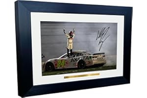 KITBAGS & LOCKERS 12x8 A4 William Byron Daytona 500 Win 2024 NASCAR No. 24 Chevrolet Camaro ZL1 Hendrick Motorsports Signed Autographed Signature Photo Photograph Picture Frame Poster Celebration Gift