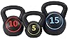 Image 1 - BalanceFrom Wide Grip 3-Piece Kettlebell Exercise Fitness Weight Set, Include 5 lbs, 10 lbs, 15 lbs or 10 lbs, 15 lbs, 20 lbs
