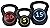BalanceFrom Wide Grip 3-Piece Kettlebell Exercise Fitness Weight Set, Include 5 lbs, 10 lbs, 15 lbs or 10 lbs, 15 lbs, 20 lbs