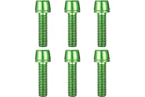 ASIR Bike Stem Bolts Color Allen Tapered Head Steel Bolt with Washer Screw M5x18mm for Mountain Bicycle,RoadBike,BMX,Folding (Green)