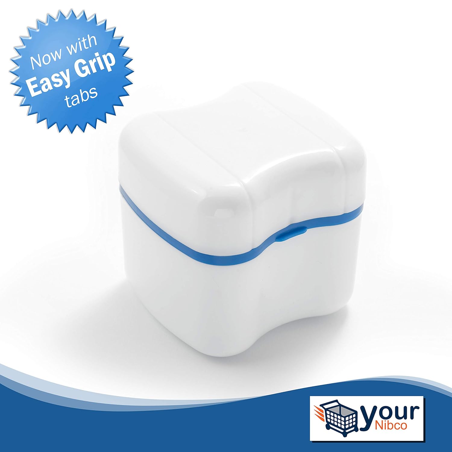 Retainer-Denture Bath-Dental Appliance Cleaning Case Size Standard with Easy Grip – Color Admiral Blue : Beauty