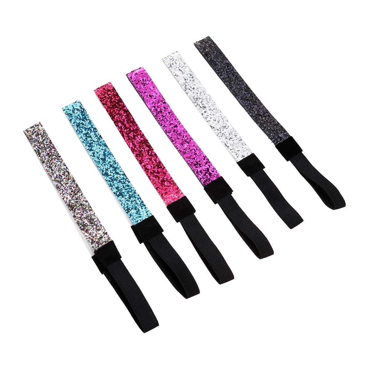 6pcs Fashion Glitter Hair Band Children Elastic Headband Hair