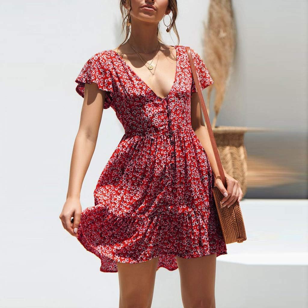 AMhomely Women Dresses Plus Size Boho 