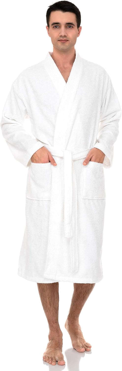 TowelSelections Men’s Luxury Robe, Turkish Cotton Terry Kimono Soft Bathrobe at  Men’s Clothing store
