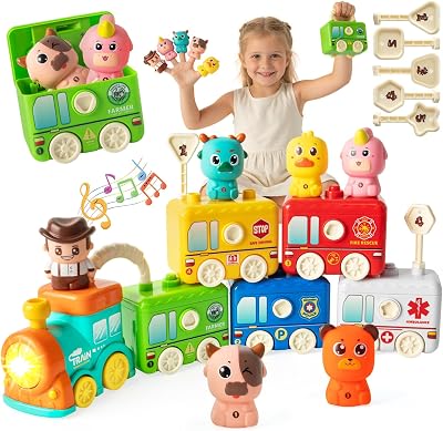 Brinquedo Educativo Montessori Train para 2 Anos