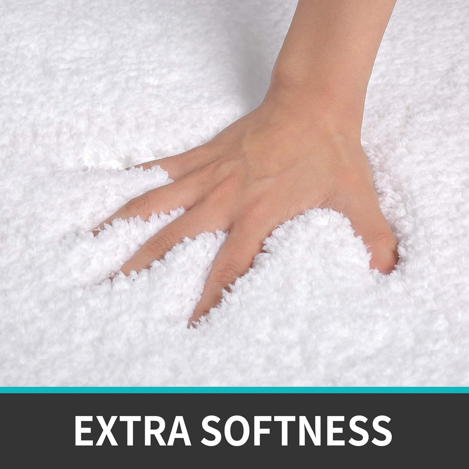 DEXI Bathroom Rug Mat, 24x16, Extra Soft and Absorbent Bath Rugs, Machine Wash Dry, Non-Slip Carpet Mat for Tub, Shower, and Bath Room, White: Home & Kitchen