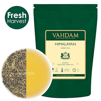 VAHDAM Organic Anti-oxidant Loose Green Tea Leaves to Cleanse and for Weight Loss (100g, 50 Cups)