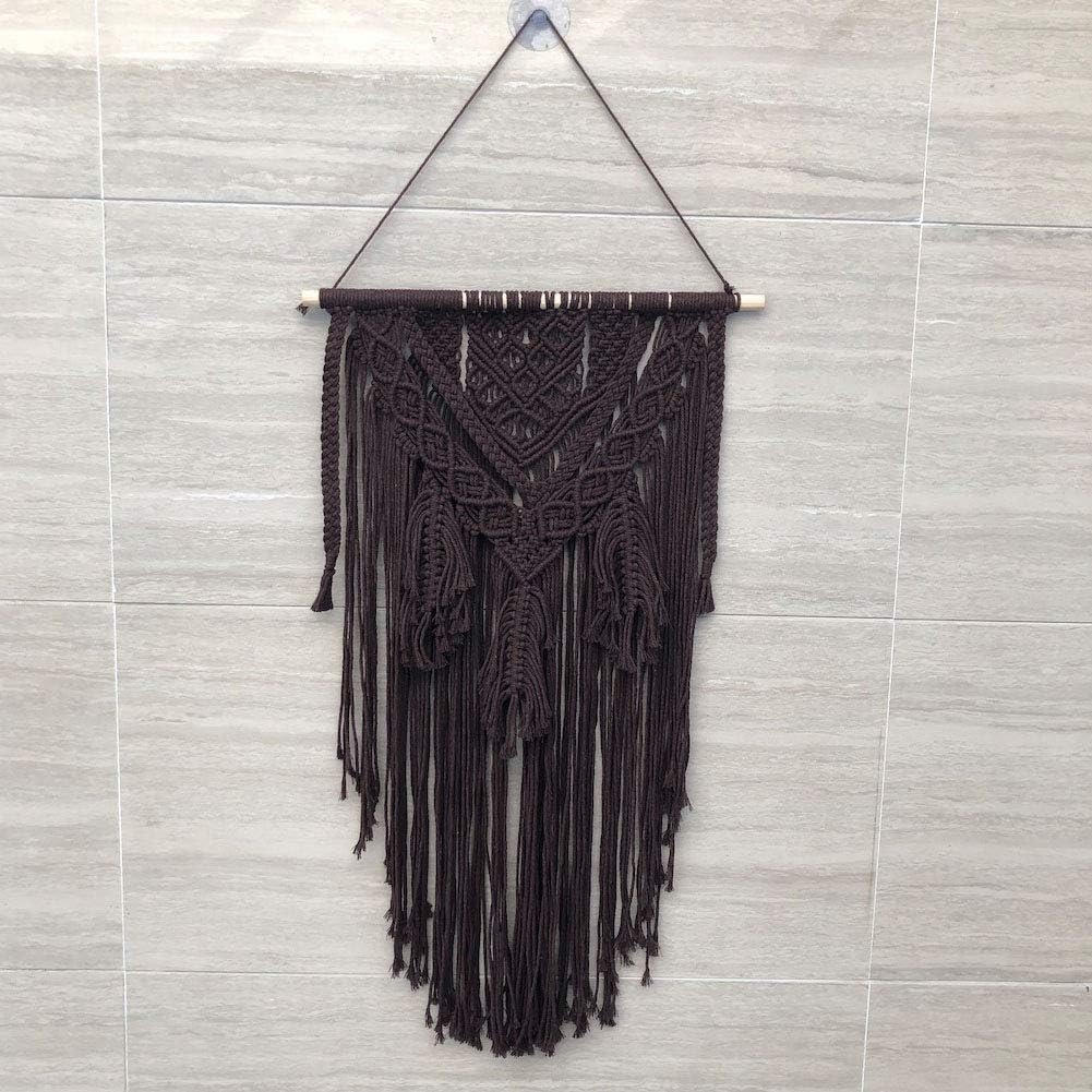 Amazon.de: MOUOGO Boho handgefertigter Makramee-Wandbehang, grau