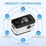 Berrcom Pulse Oximeter SpO2 Pulse Monitor LED Display Batteries Included view 2