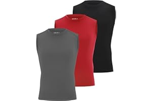 Poekuao Boys Sleeveless Compression Shirt Kids Athletic Tank Tops Youth Quick Dry Workout Undershirt for Football