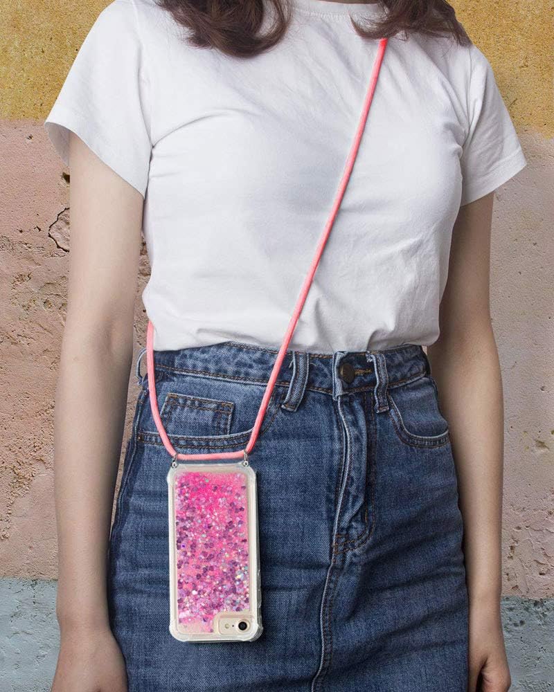 Handyhülle Mit Band Zum Umhängen Iphone Xr Smartphone Necklace Case Band Gradient Quicksand Cover Glitzer Hülle