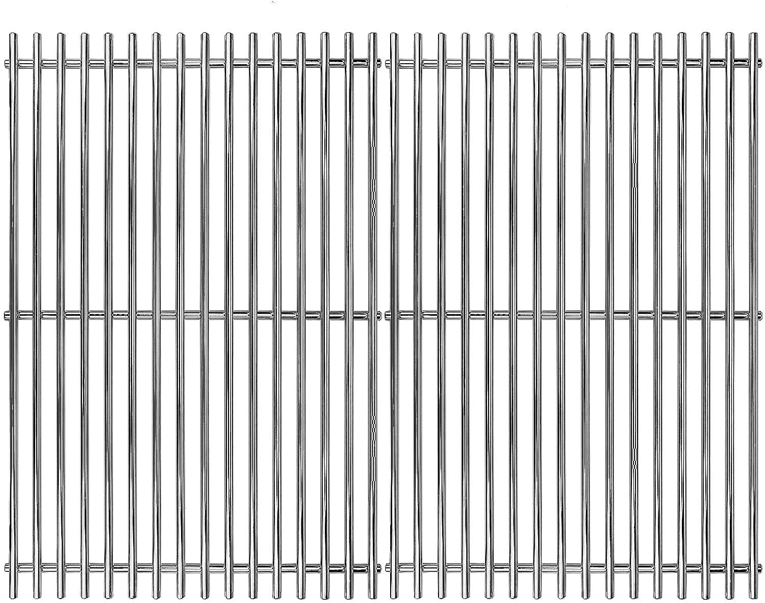 Denmay 7639 44 x 30cm Cooking Grates 304 Stainless Steel for Weber Spirit E310 E320 S310 S320, Grill Grid Spare Parts 7527 for Spirit I & II 300, Spirit 700, Genesis Gold Silver Platinum B/C, 2 Pack