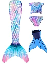 DNFUN Mermaid Tails for Swimming for Girls Bikini