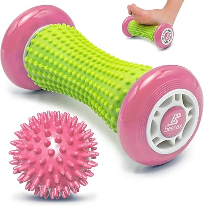 Beenax Foot Massage Roller and Spiky Ball Set for Foot Relief