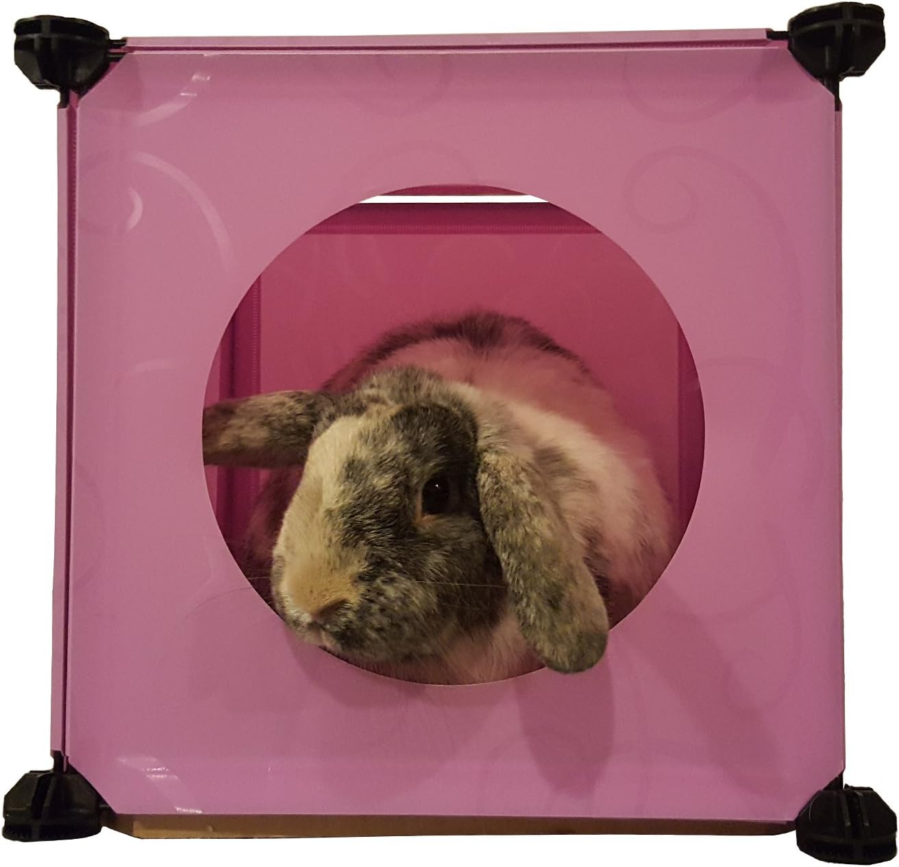 KITTY CUBBY CUBE,CAT ACTIVITY CENTRE,PET HOUSE/HIDE-AWAY,WIPE CLEAN,STURDY (pink)