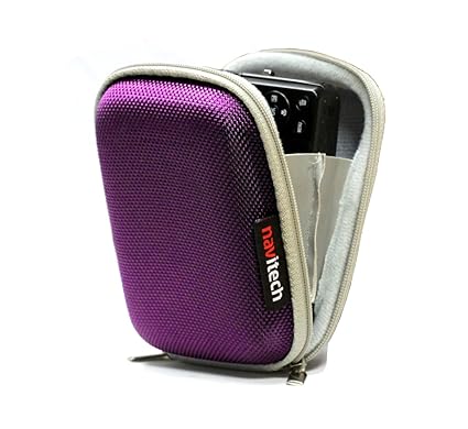 Navitech Lila hartes Wasser-beständiges mp3 Musikabspielgerät Tasche / Hülle für die Apple iPod Nano 16GB 7th Generation