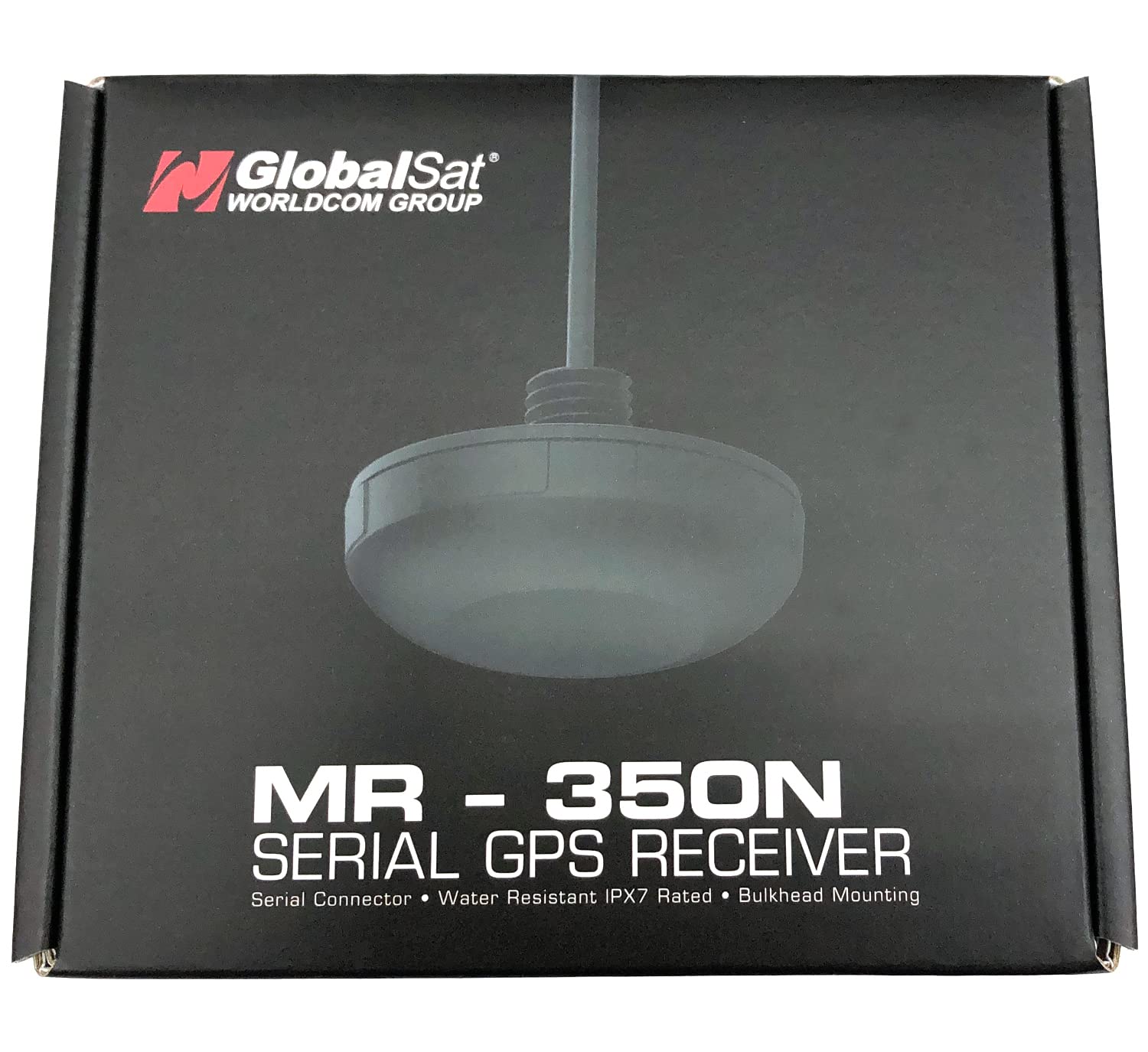 GlobalSat MR-350N GPS Receiver, Black, Made in Taiwan