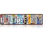 Vintage Family Is Everything Wall Decor Home Street Signs Metal Tin Signs For Home Bedroom Living Room 16 x 4 Inches