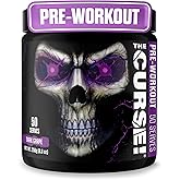 JNX SPORTS The Curse! Pre Workout Powder for Men & Women, Caffeine, Beta-Alanine, Creatine, L-Citrulline, 50 Servings, Dark Grape Flavor – Boost Energy, Strength & Focus