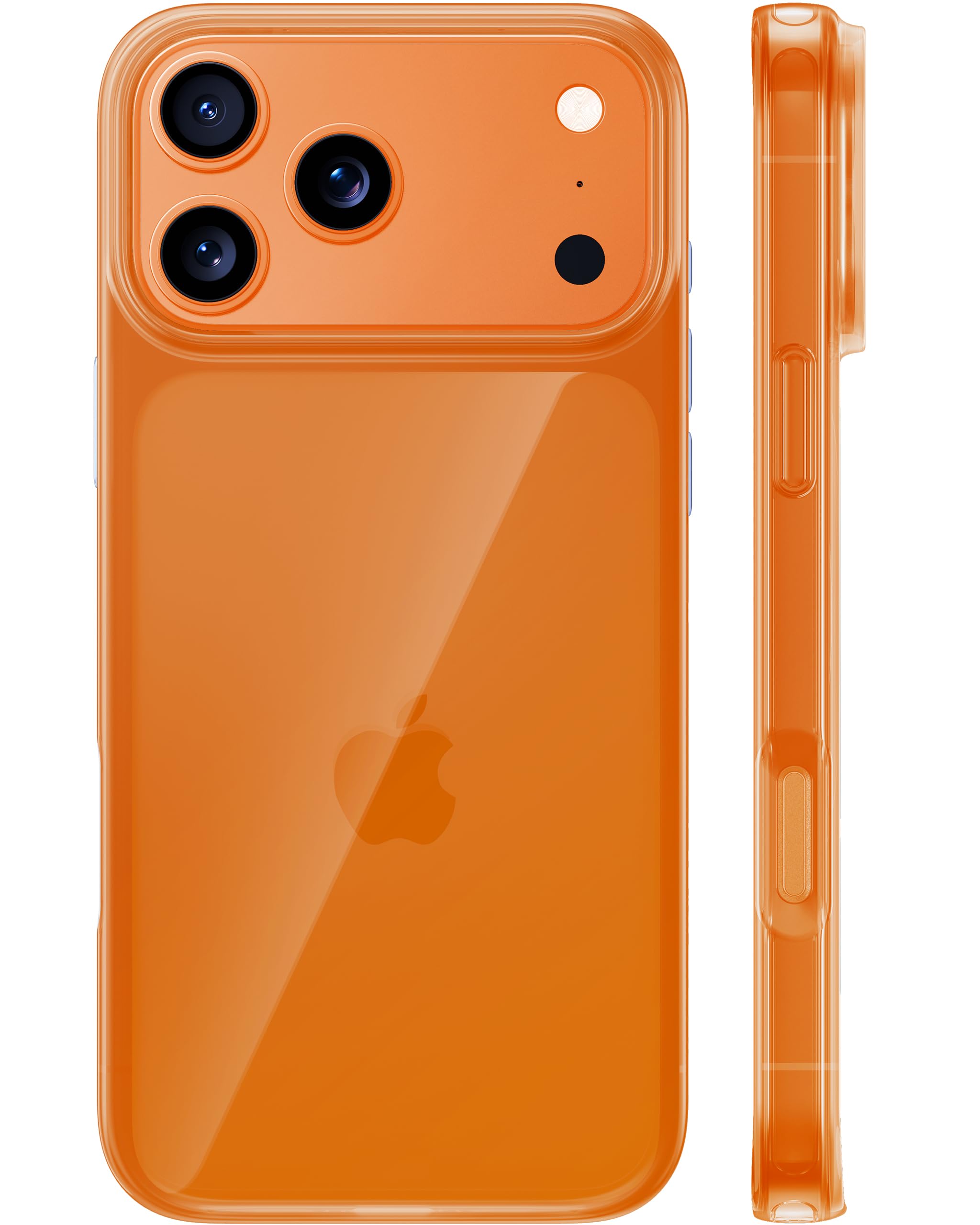 Photo 1 of TORRAS for iPhone 17 Pro Max Case Crystal Orange, [Anti-Yellowing][Military-Grade Protection], Ultra Slim Anti-Scratch Back, Soft Bumper, Non-Slip Protective Phone Cover, Orange 6.9"