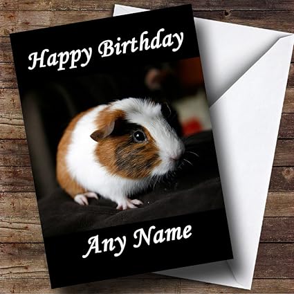 Cochon D Inde Carte De Vœux D Anniversaire Personnalise Amazon Fr Fournitures De Bureau