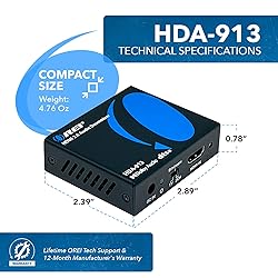 OREI 4K HDMI Audio Decoder Extractor, Downmix Audio