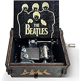 veratwo The Beatles Gifts-Hand Crank Engraved Vintage Wooden Music Box,The Beatles Fans Favorite Collection Gift for Friends and Family Birthday/Christmas/Valentine's Day