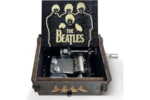 veratwo The Beatles Gifts-Hand Crank Engraved Vintage Wooden Music Box,The Beatles Fans Favorite Collection Gift for Friends and Family Birthday/Christmas/Valentine's Day