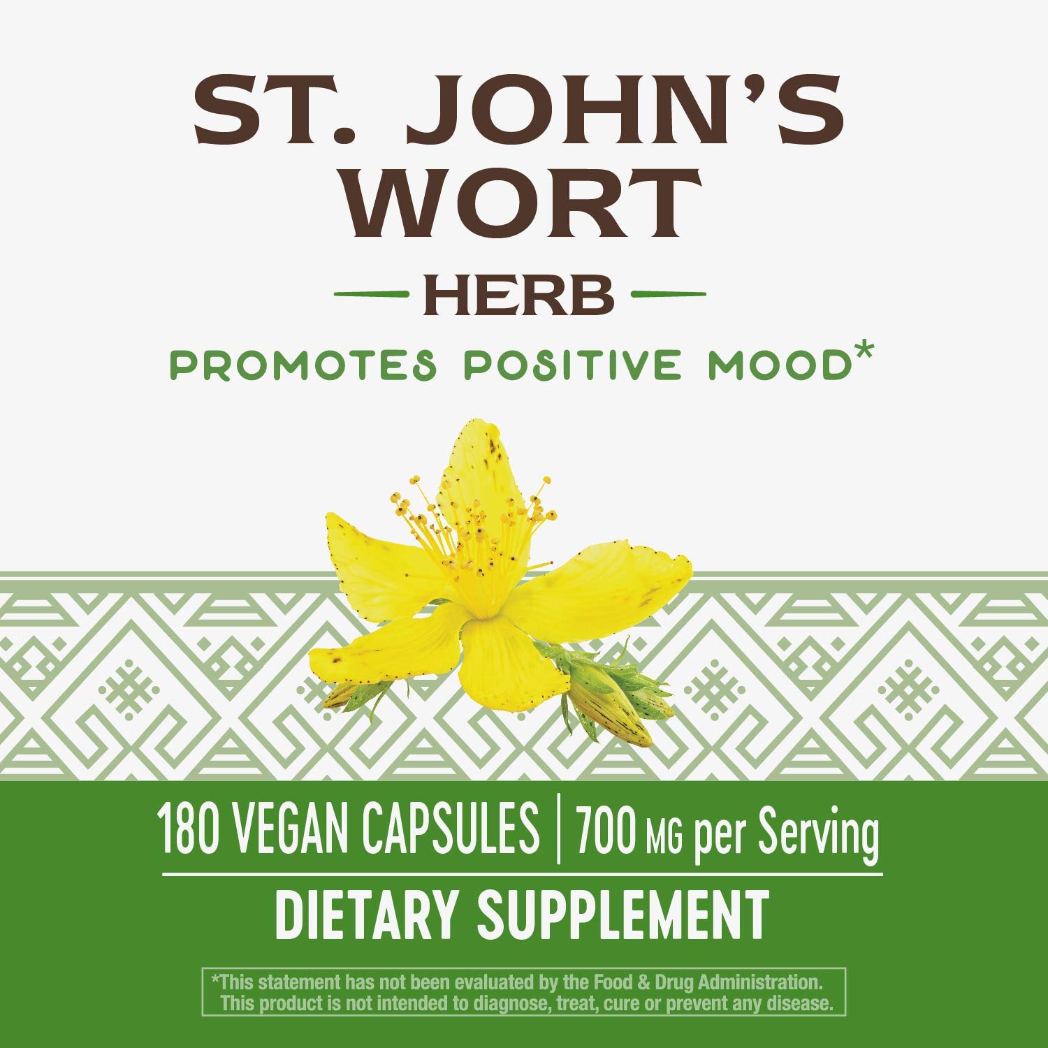Nature's Way St. John’s Wort Herb, 700 mg per serving, NonGMO & Gluten