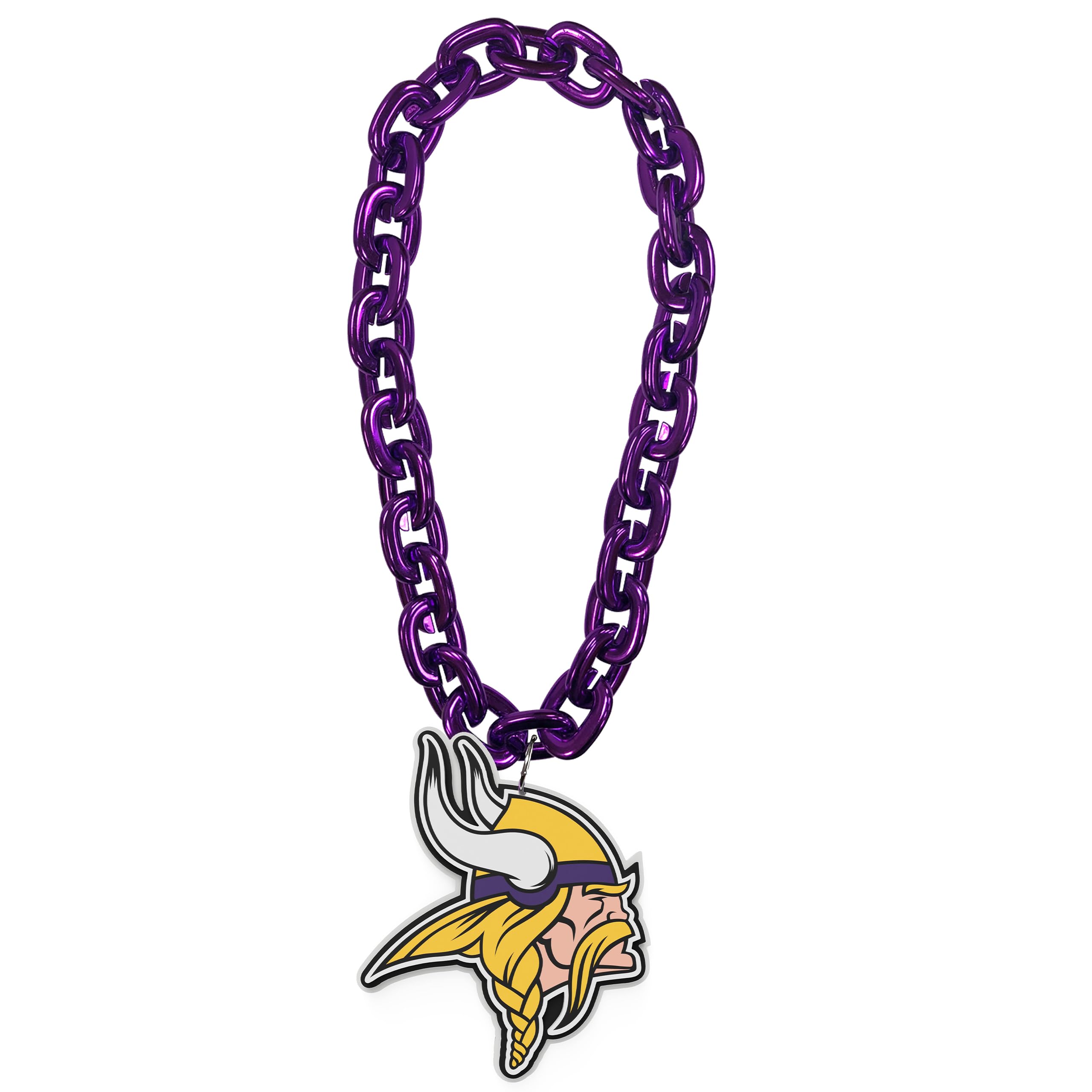 Great Branding NFL Minnesota Vikings Logo FanChain FanFave Chain 3D Big Logo 847624084647, multicoloured, 145x20cm