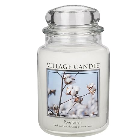 Village Candle Duftkerze 17 x 10 cm 1219 g Reines Leinen