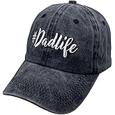 MANMESH HATT Dad Life Vintage Washed Denim Adjustable Baseball Cap for Men