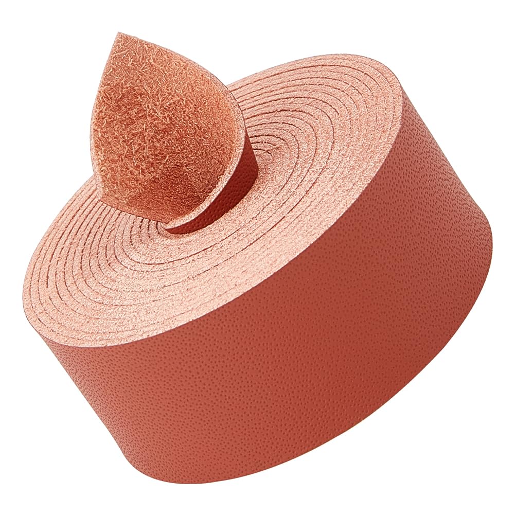 GORGECRAFT Brown Leather Straps 25mm Wide Full Grain Leather Strips 200cm Long 1.2mm Thick Single Sided Flat Imitation Leather Cord Threads Rope for DIY Crafts Jewelry Making Guitar Belt Boot Lace — image 1