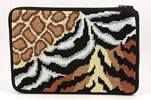 ALICE PETERSON Cosmetic Purse - Animal Skins - Needlepoint Kit