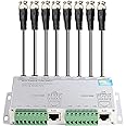 BeElion 8 Channels CCTV Security Camera HD 720P/1080P Passive Video Balun Transceiver, RJ45 BNC UTP Cable Video Transmission for CCTV Surveillance Camera DVR(Aluminium Alloy Shell)