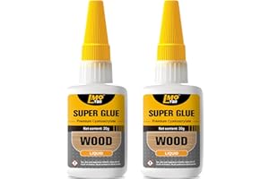 LMQ LASH Wood Super Glue Liquid, Clear Instant Cyanoacrylate Adhesive for Wood Crafts Repair Woodworking, All Purpose CA Glue for Shoe Ceramic Plastic Leather Glass Model Metal Pottery Aquarium Porcelain Stone