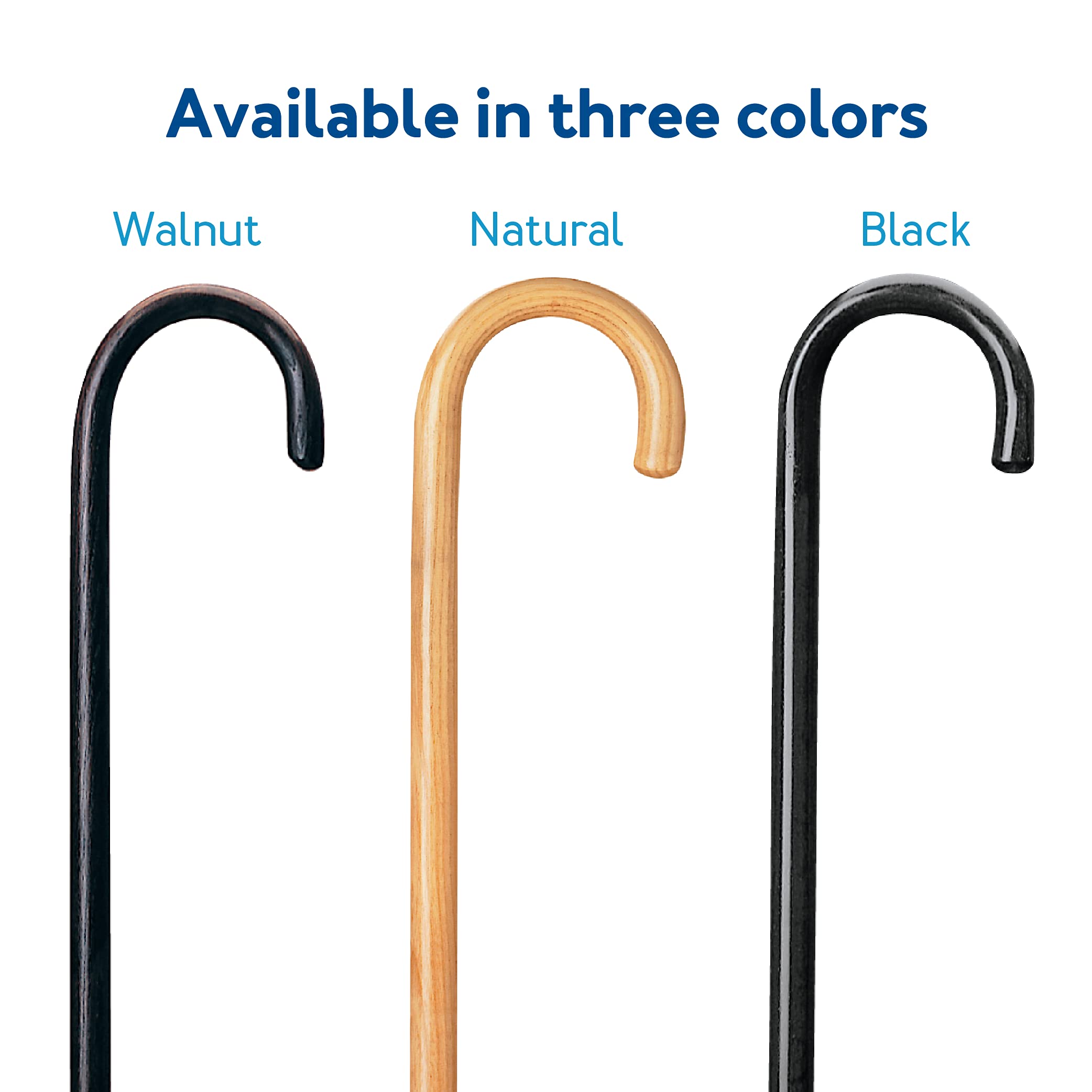 Carex Wooden Walking Cane, Round Handle Wood Cane with Natural Ash Finish and Rubber Tip, Traditional Style Walking Stick for Men and Women, 36 Inch Height, 7/8 Inch Diameter Natural Ash Finish