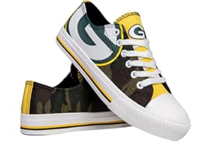 FOCO Women's NFL Camo Low Top Canvas Sneakers Shoes