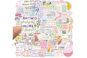 FNGEEN Cute Preppy Stickers Pack for Girls Women Kids 100pcs Vinyl Waterproof Aesthetic Stickers for Water Bottles Laptop Phone Pink Aesthetic Preppy Stuff, Things, Inspirational Positive Motivational Decals