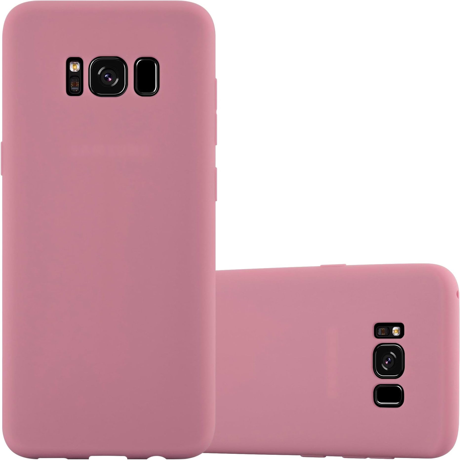 Cadorabo Case works with Samsung Galaxy S8 in CANDY PINK - Shockproof and Scratch Resistant TPU Silicone Cover - Ultra Slim Protective Gel Shell Bumper Back Skin