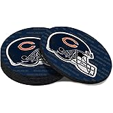 Malogtan Coasters for Drinks,Cup Coasters Set of 4 for Tabletop,Coffee Table,Blue Design Drinking Coaster for Sport Football Fans,4 Inches Non-Slip Rubber Base